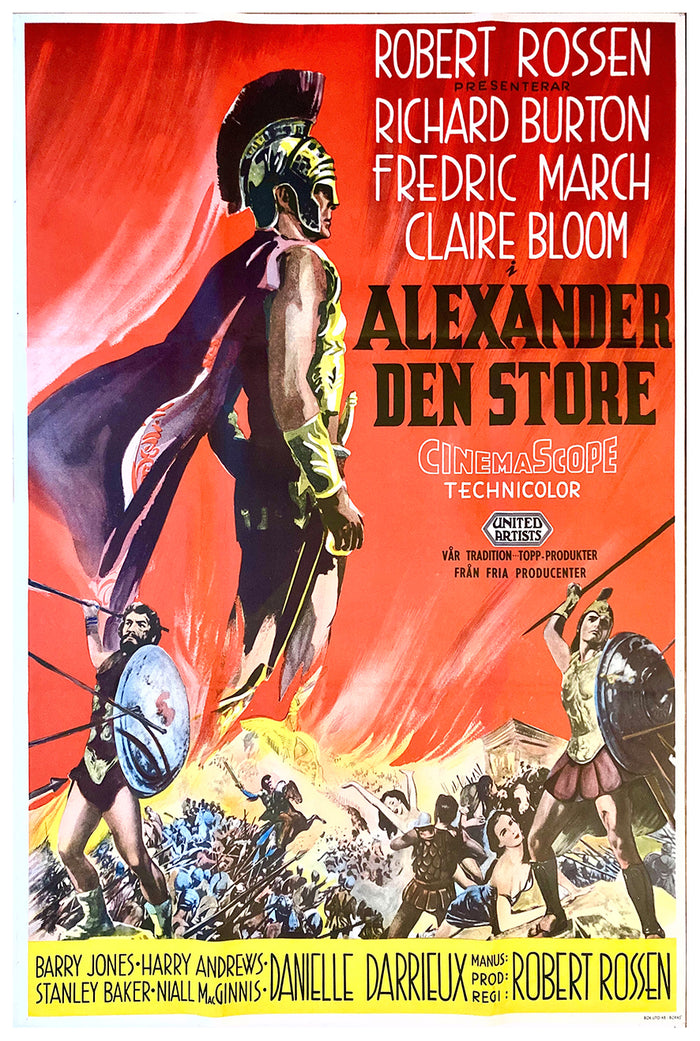 Alexander the Great 1956 - Richard Burton - Sweden - Classic Movie Poster