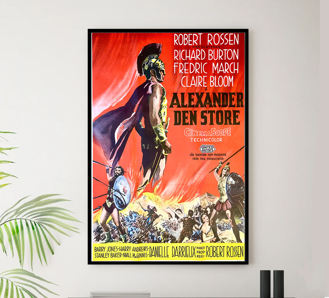 Alexander the Great 1956 - Richard Burton - Sweden - Classic Movie Poster