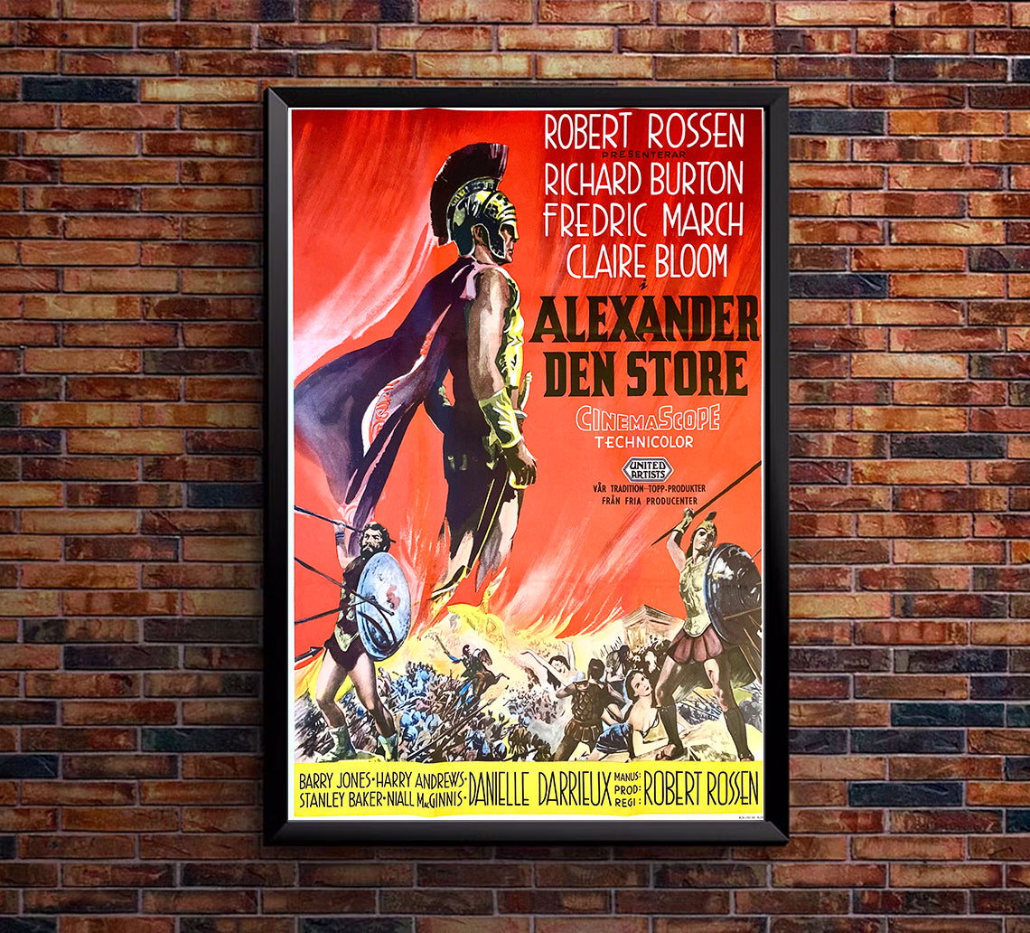 Alexander the Great 1956 - Richard Burton - Sweden - Classic Movie Poster