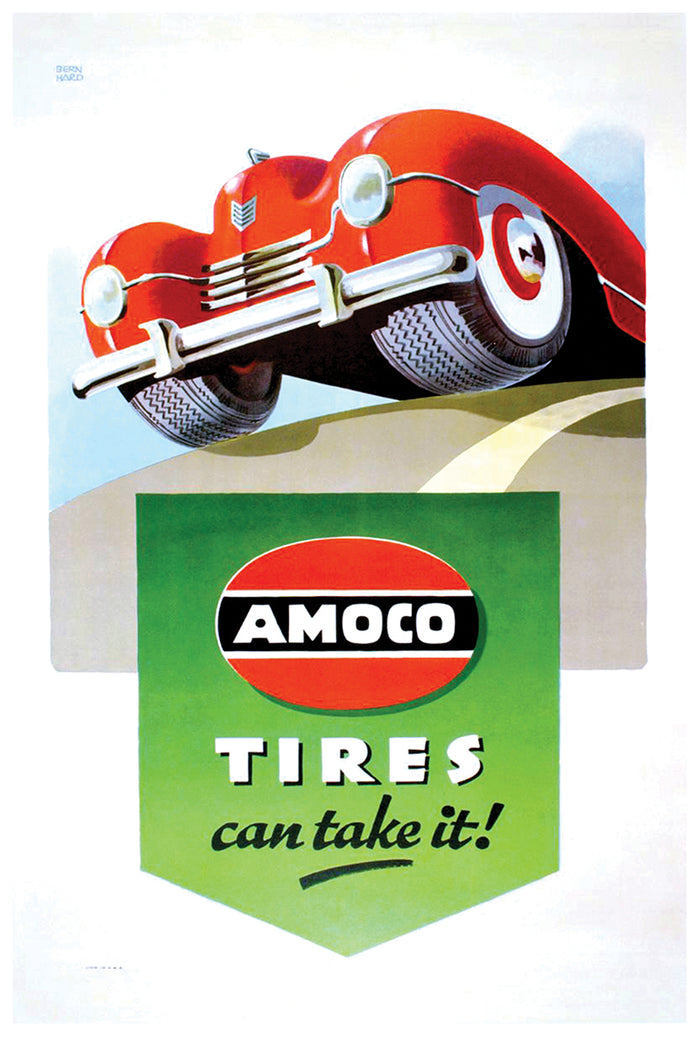 Amoco Tires - Vintage Automobile Racing Poster