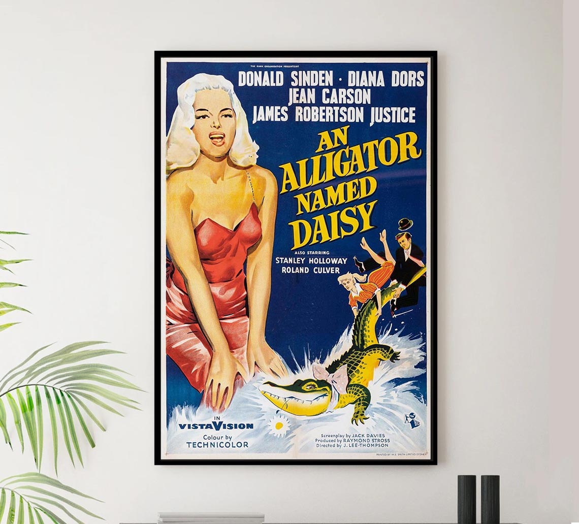 An Alligator Named Daisy 1955 - Vintage Classic Movie Poster
