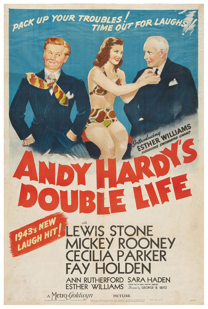 Andy Hardy's Double Life 1942 - Esther Williams - US - Classic Movie Poster