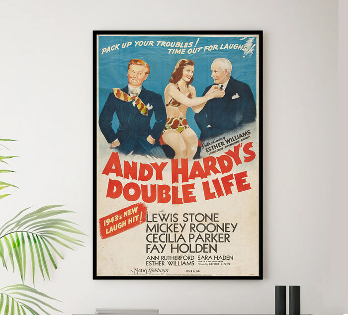 Andy Hardy's Double Life 1942 - Esther Williams - US - Classic Movie Poster