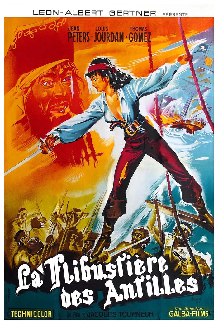 Anne of the Indies 1951 - French - Vintage Pirate Classic Movie Poster