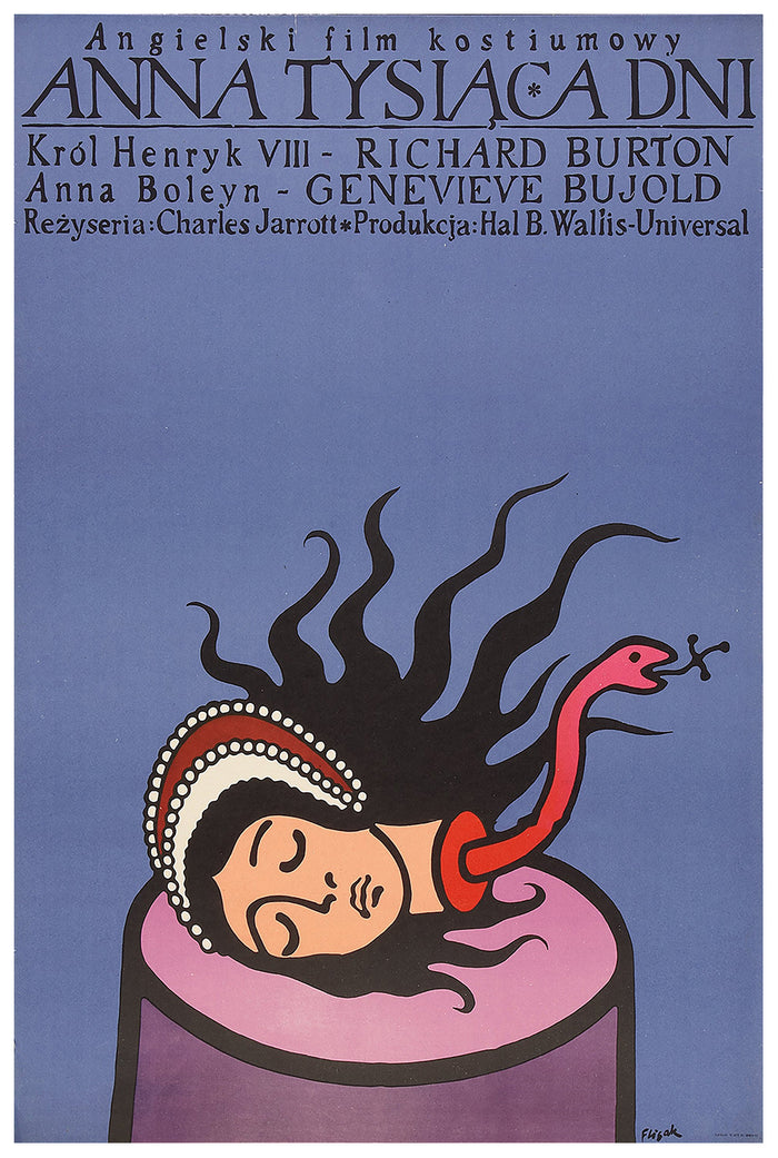 Anne of the Thousand Days 1969 - Richard Burton - Poland - Classic Movie Poster