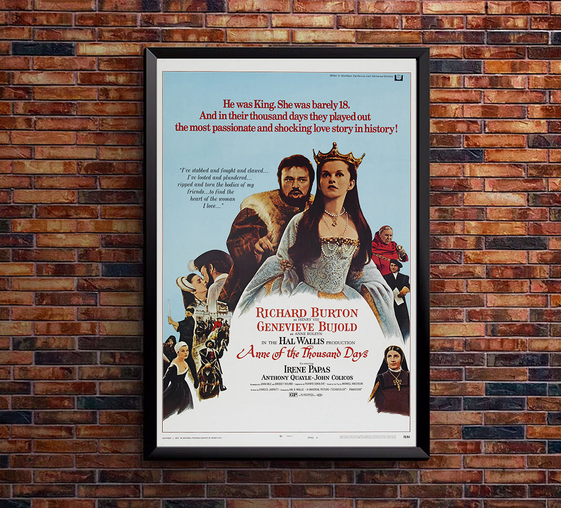 Anne of the Thousand Days 1969 - Richard Burton - US - Classic Movie Poster