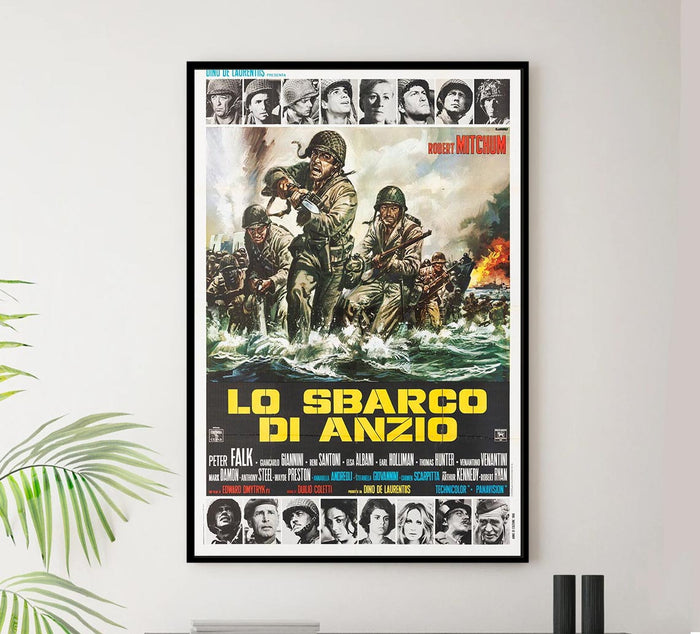 Anzio 1968 - Italian - Robert Mitchum - Vintage Classic Movie Poster