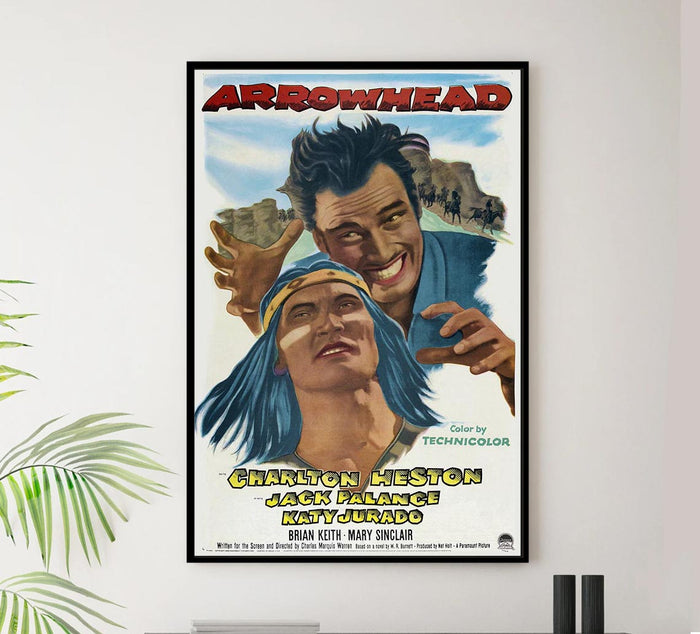 Arrowhead 1953 - Charlton Heston - Vintage Classic Movie Poster