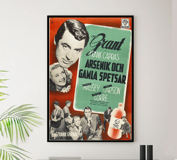 Arsenic and Old Lace 1944 - Cary Grant - Sweden - Classic Movie Poster