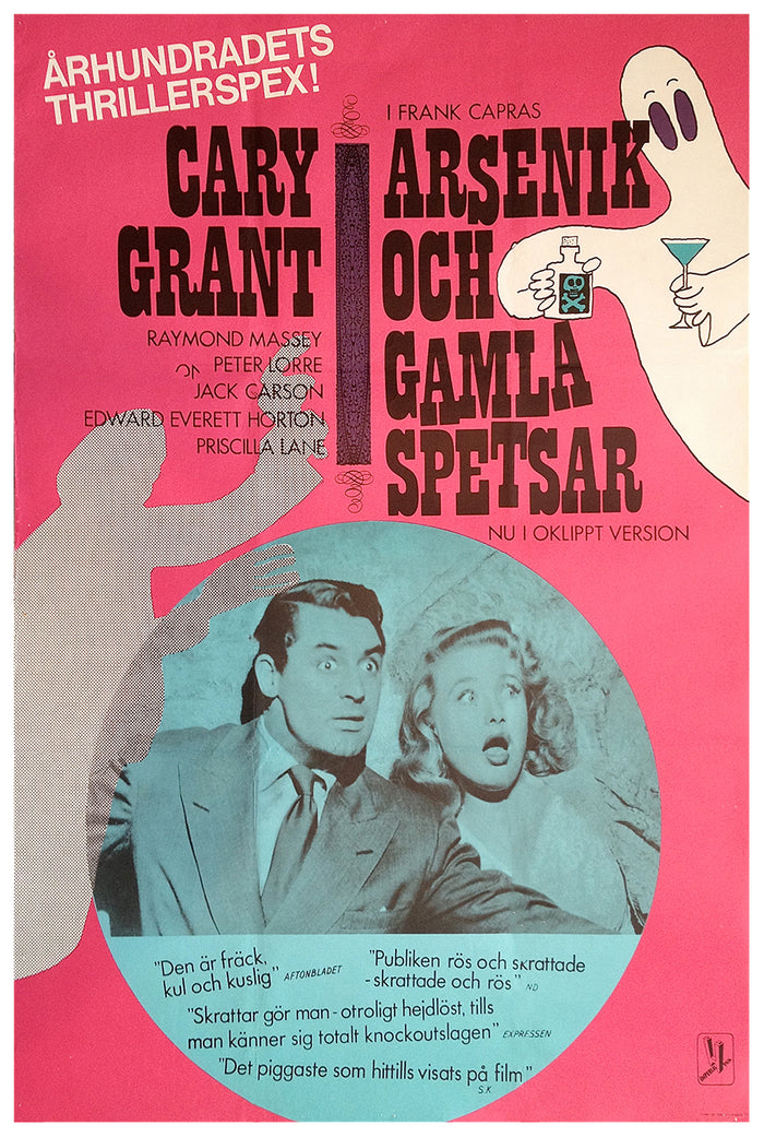 Arsenic and Old Lace 1944 - Cary Grant - Sweden(2) - Classic Movie Poster