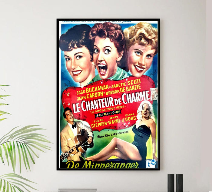 As Long as They're Happy - Belgium 1955 - Vintage Classic Movie Poster