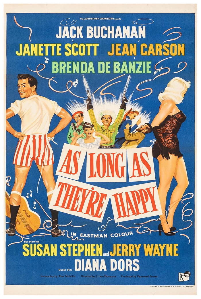 As Long as They're Happy 1955 - Vintage Classic Movie Poster