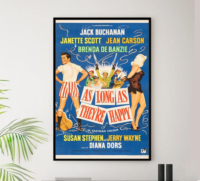 As Long as They're Happy 1955 - Vintage Classic Movie Poster