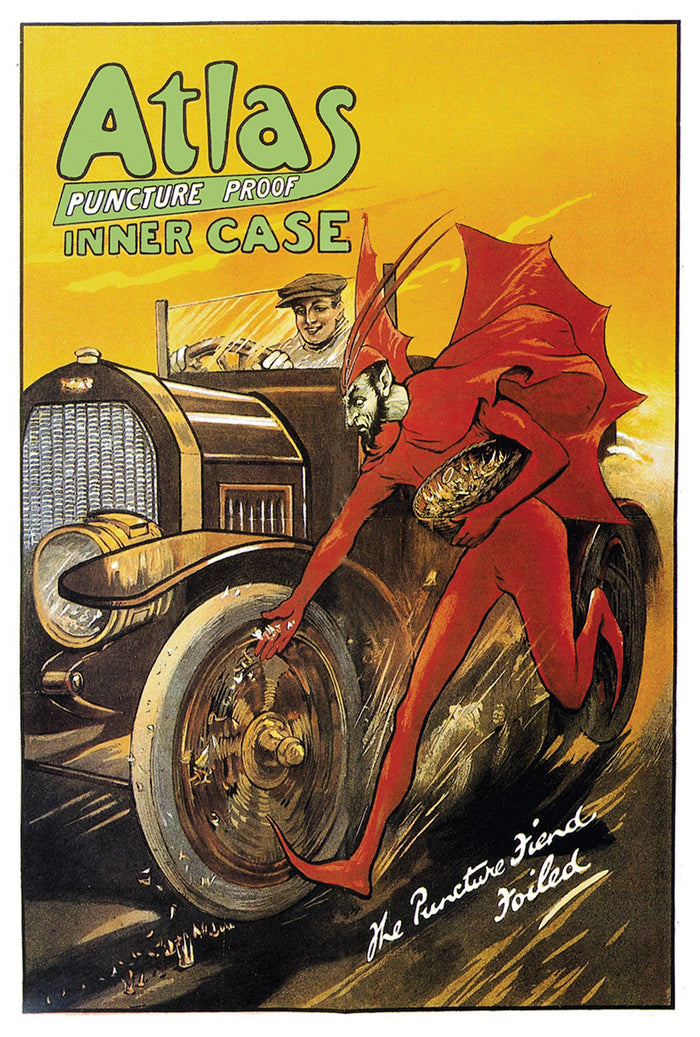 Atlas Tire - Vintage Automobile Racing Poster