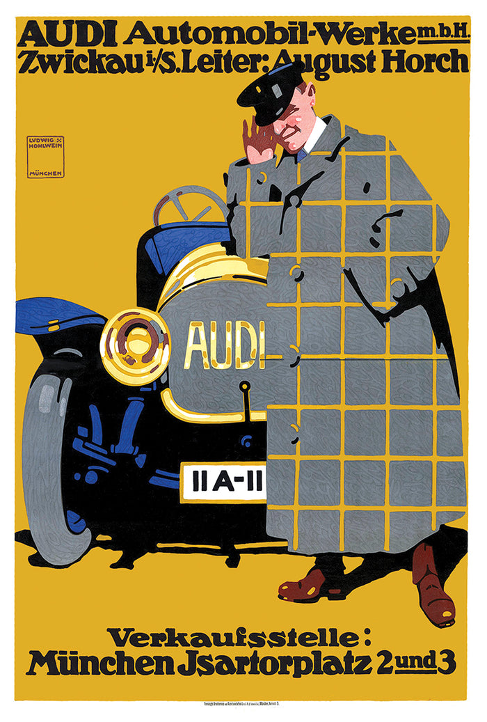 Audi - Vintage Automobile Racing Poster