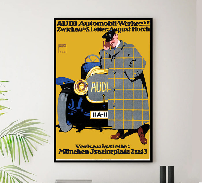 Audi - Vintage Automobile Racing Poster