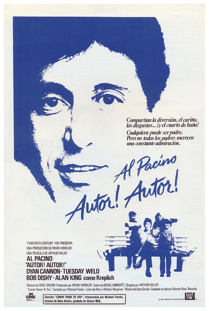 Author! Author! 1982 - Al Pacino - Spain - Classic Movie Poster