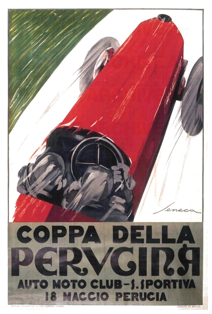 Auto Moto Club Sportiva - Italy - Vintage Automobile Racing Poster
