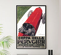 Auto Moto Club Sportiva - Italy - Vintage Automobile Racing Poster