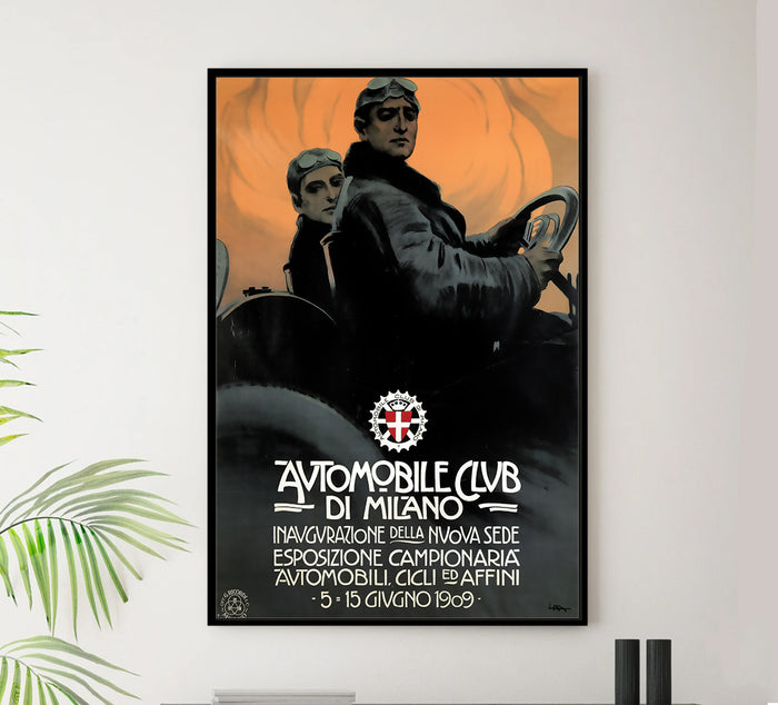 Automobile Club Milano - Italy - Vintage Automobile Racing Poster