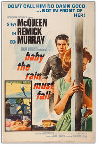 Baby the Rain Must Fall 1965 - Steve McQueen - Vintage Classic Movie Poster