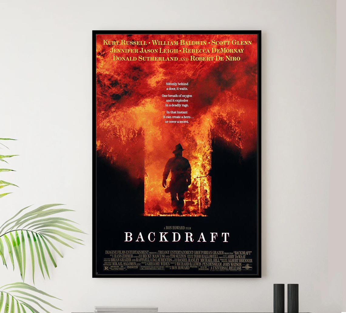 Backdraft 1991 - Kane Russell - Vintage Classic Movie Poster
