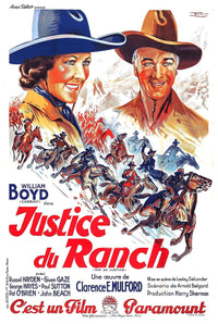 Bar 20 Justice 1938 - France - William Boyd - Classic Western Movie Poster