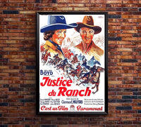 Bar 20 Justice 1938 - France - William Boyd - Classic Western Movie Poster