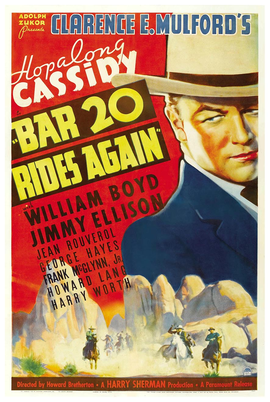 Bar 20 Rides Again 1935 - William Boyd - Classic Western Movie Poster