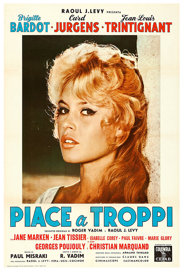 And God Created Woman - Italian v2 - Vintage Movie Poster