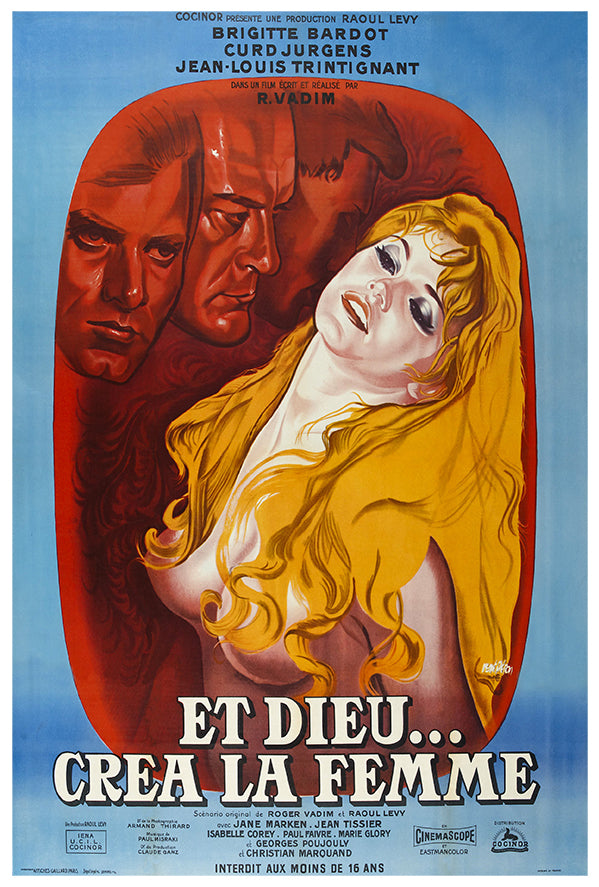 And God Created Woman - French - Vintage Movie Poster