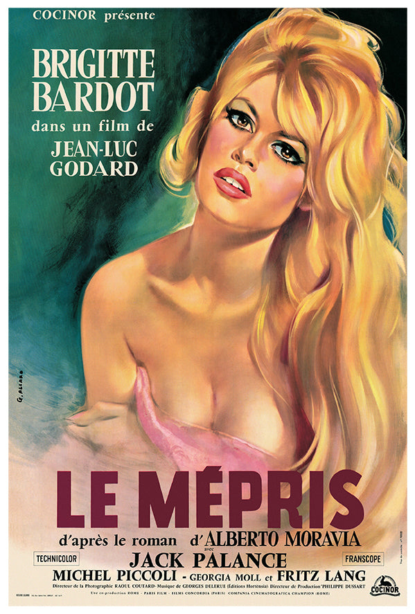 Contempt - French - Vintage Movie Poster
