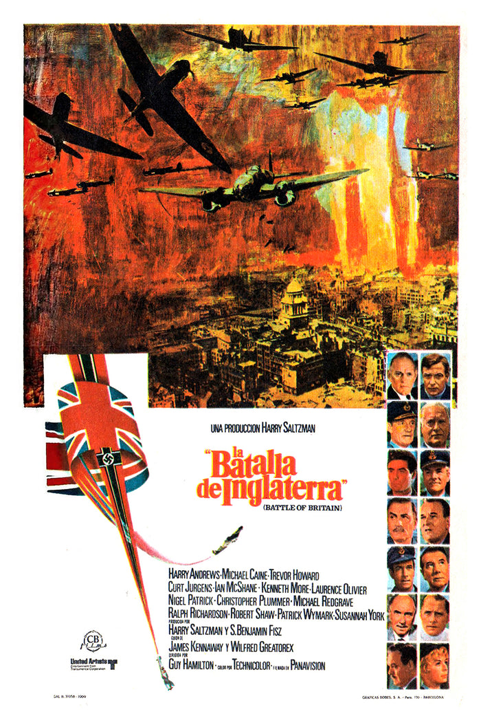 Battle of Britain 1969 - Laurence Olivier - Spain - Classic Movie Poster