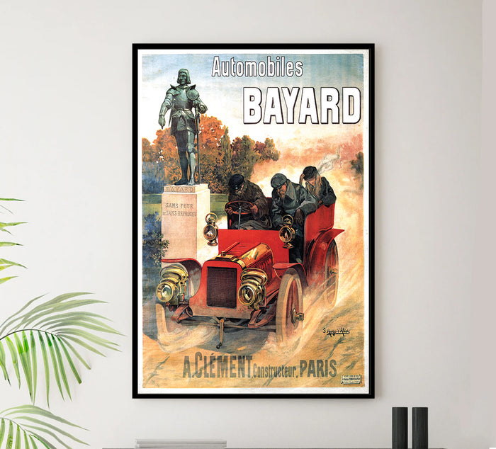 Bayard Automobiles - French - Vintage Automobile Racing Poster