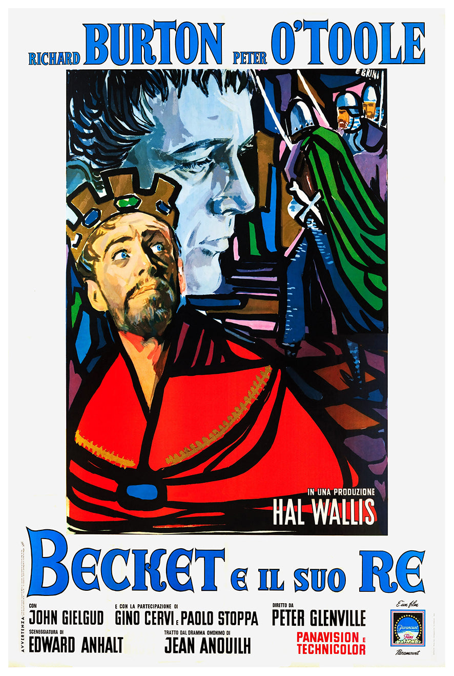 Becket 1964 - Richard Burton - Italy 2 - Classic Movie Poster