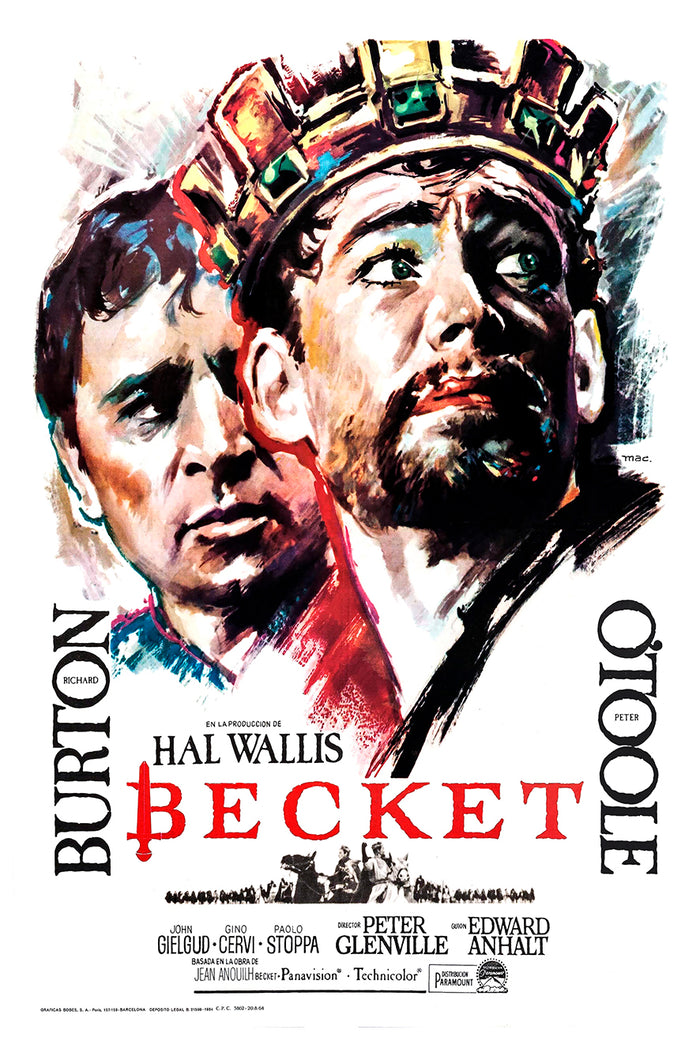 Becket 1964 - Richard Burton - Spain - Classic Movie Poster