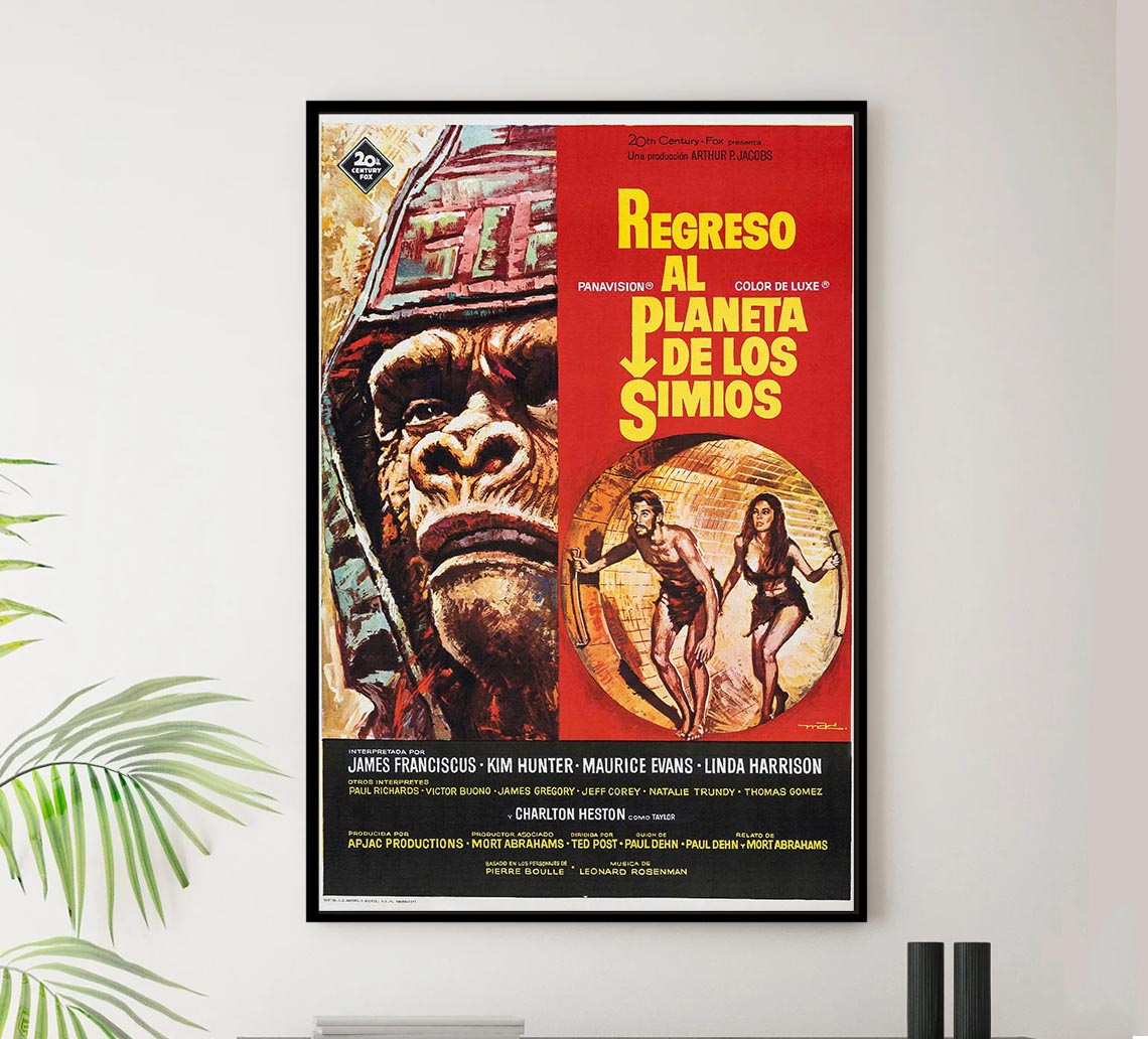 Beneath the Planet of the Apes 1970 - Spanish - Charlton Heston - Vintage Classic Movie Poster