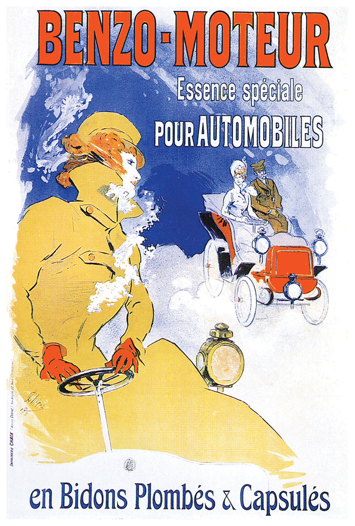 Benzo Moteur - France  - Vintage Automobile Racing Poster