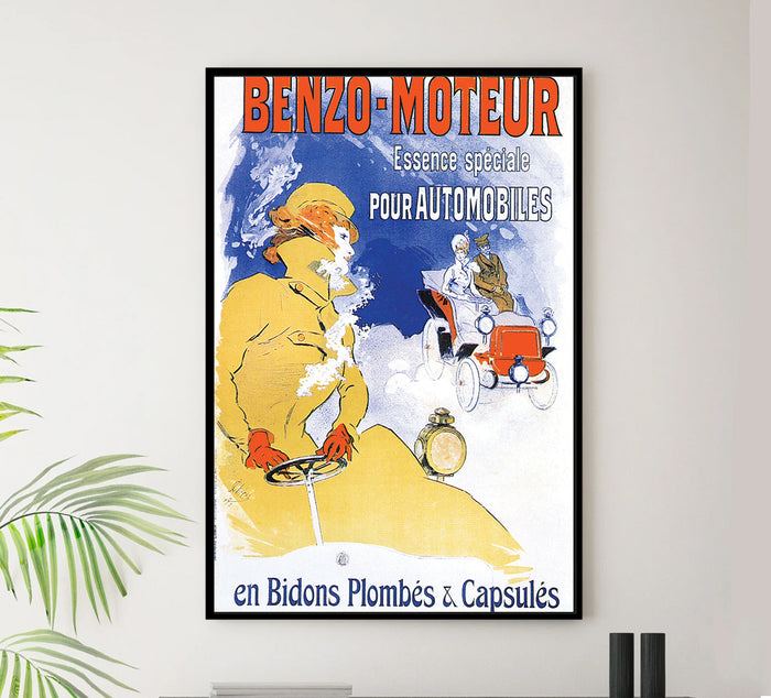 Benzo Moteur - France  - Vintage Automobile Racing Poster