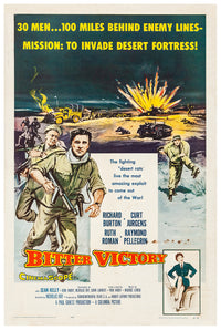 Bitter Victory 1957 - Richard Burton - US - Classic Movie Poster