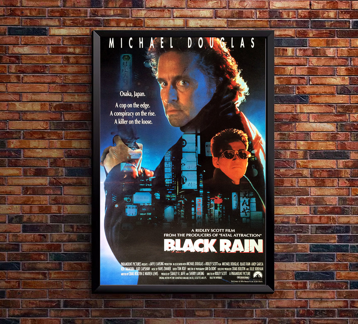 Black Rain 1989 - Michael Douglas - US 2 - Classic Movie Poster