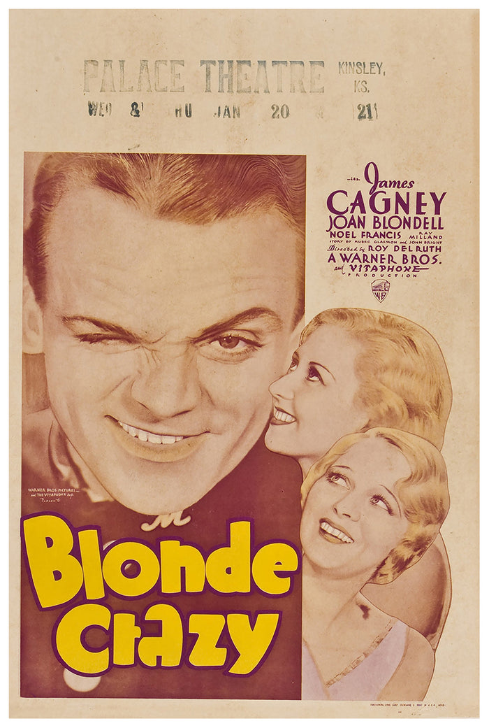 Blonde Crazy 1931 - James Cagney - US - Classic Movie Poster