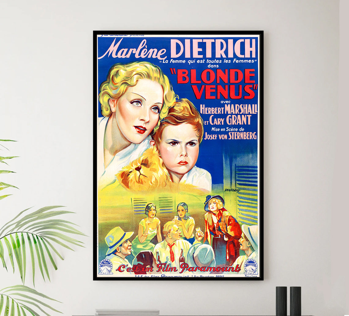 Blonde Venus 1932 - Cary Grant - France - Classic Movie Poster