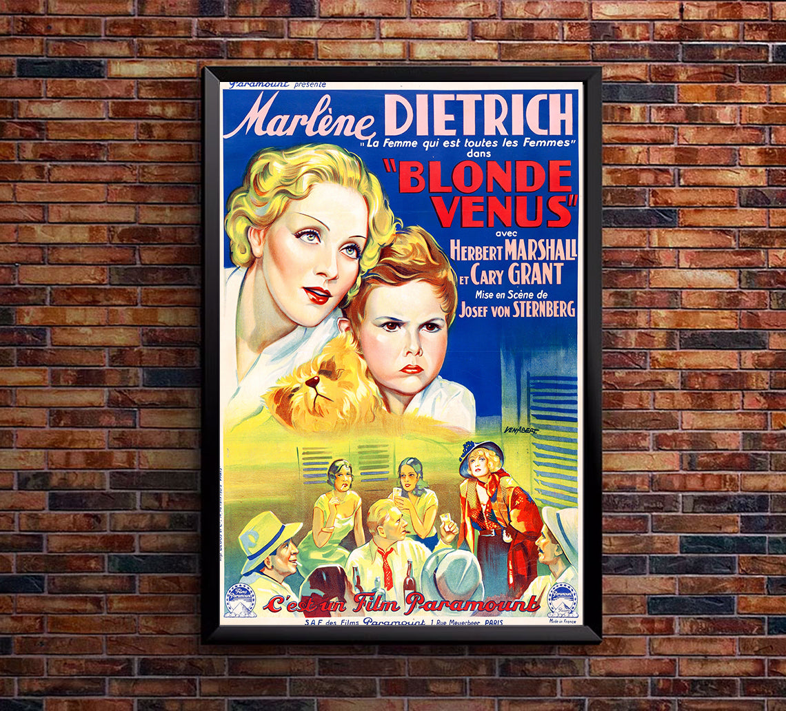 Blonde Venus 1932 - Cary Grant - France - Classic Movie Poster