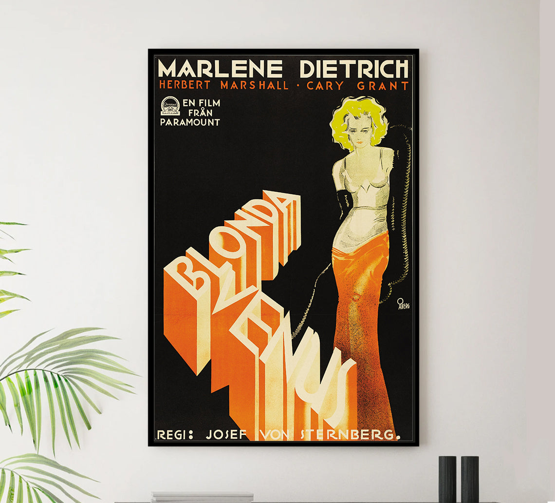 Blonde Venus 1932 - Cary Grant - Sweden - Classic Movie Poster
