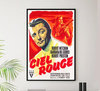 Blood on the Moon 1948 - France - Robert Mitchum - Vintage Classic Movie Poster