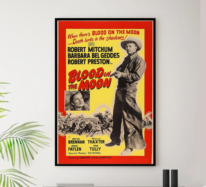 Blood on the Moon 1948 - Robert Mitchum - Vintage Classic Movie Poster