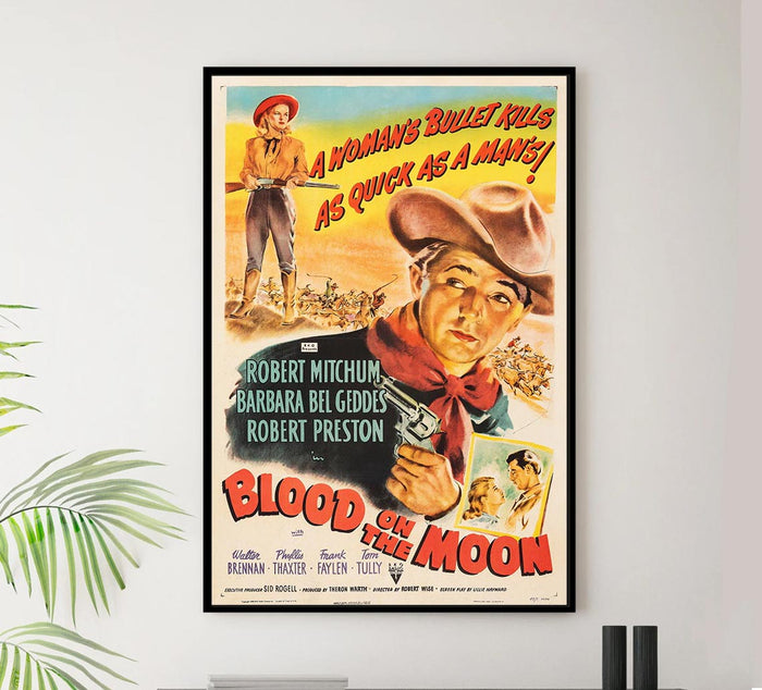 Blood on the Moon 1948 v2 - Robert Mitchum - Vintage Classic Movie Poster