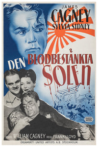 Blood on the Sun 1945 - James Cagney - Sweden - Classic Movie Poster