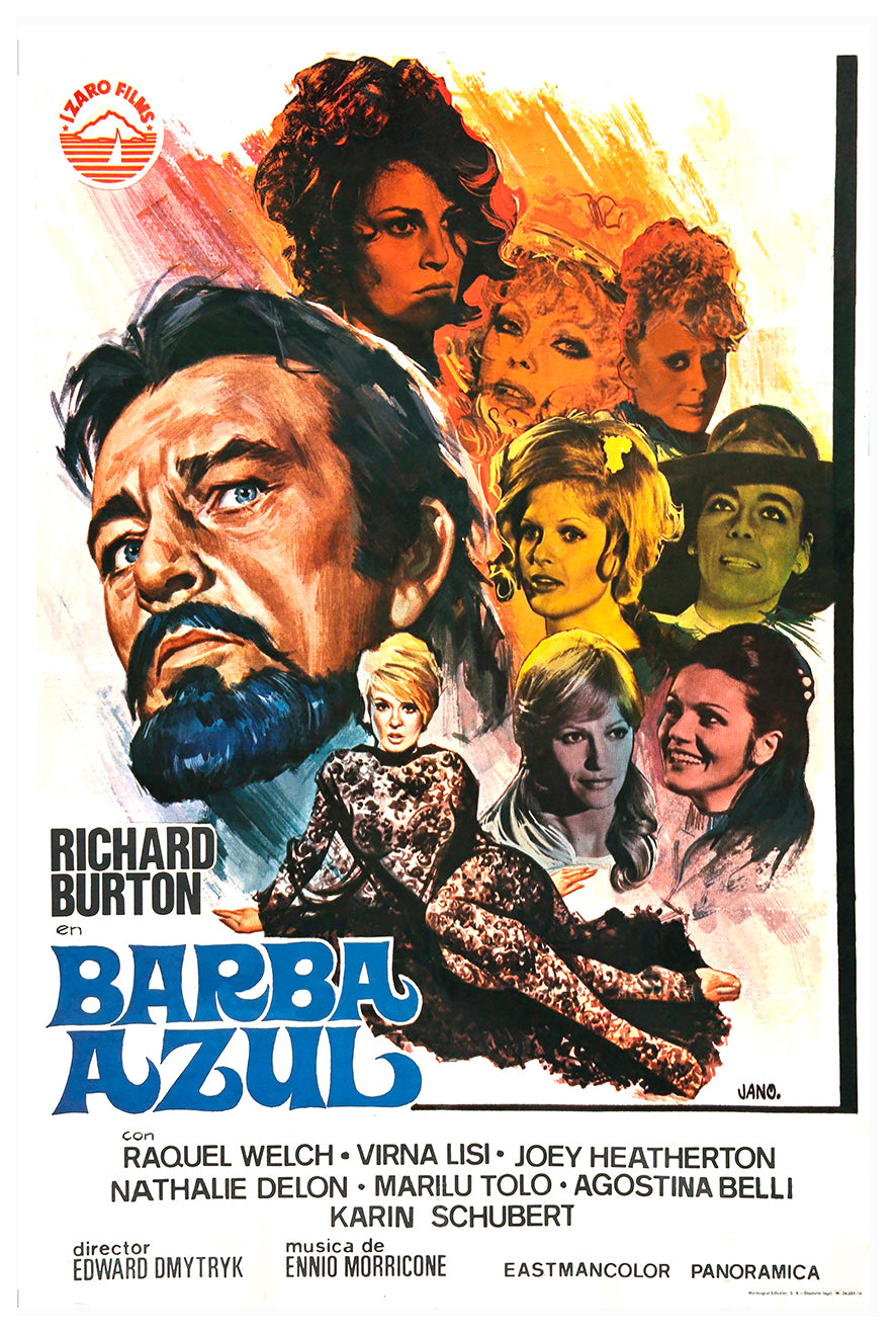 Bluebeard 1972 - Richard Burton - Spain - Classic Movie Poster